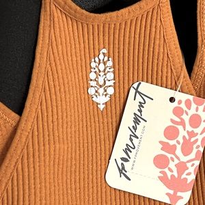 NWT FREE PEOPLE Movement Bralette, XS/S Russet Orange